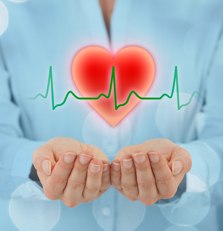 Clinician holding a heart with a pulse line — care your data should reflect